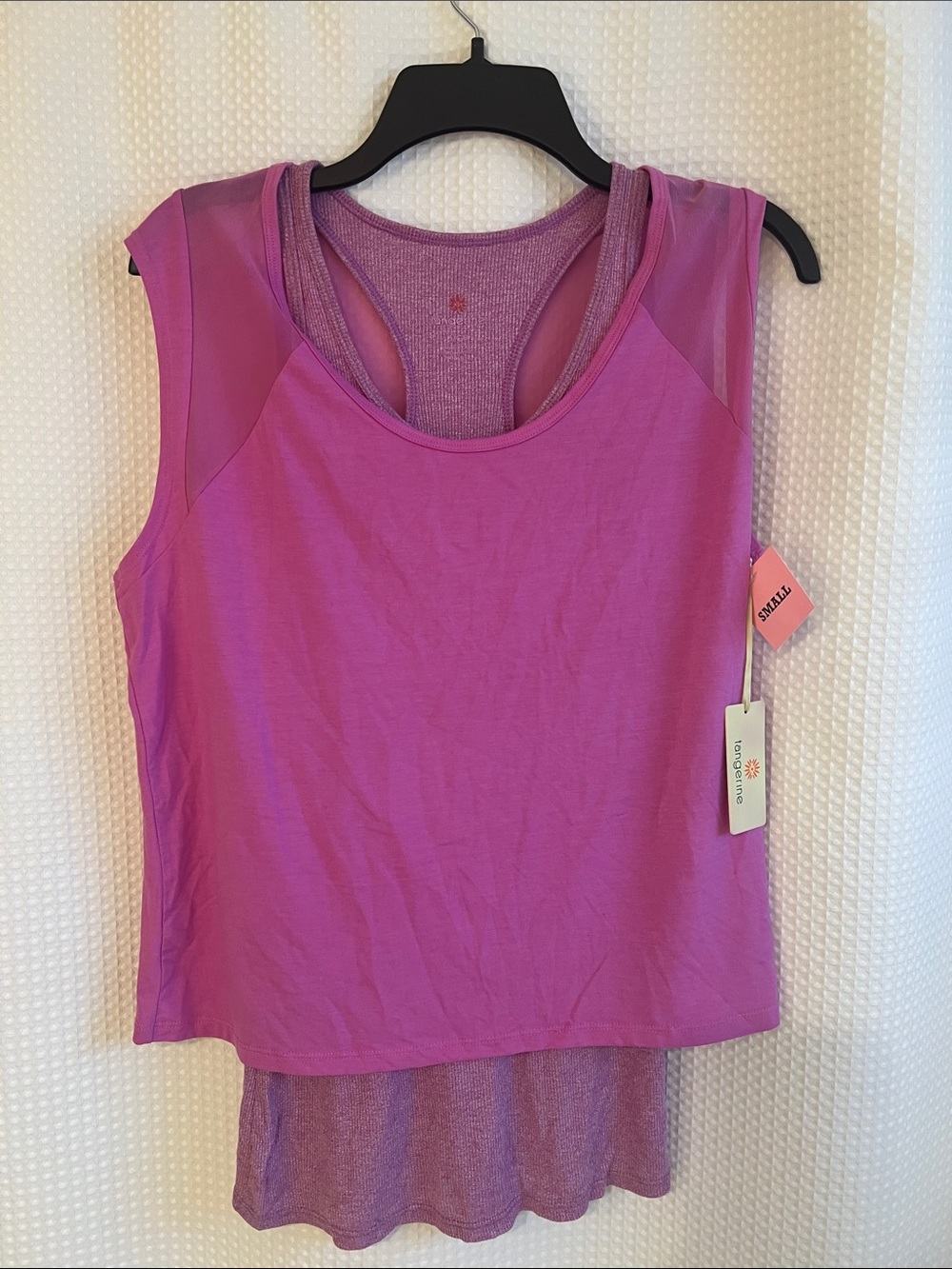 Women’s Tangerine magenta/blush violet Layered Athletic Tank Top